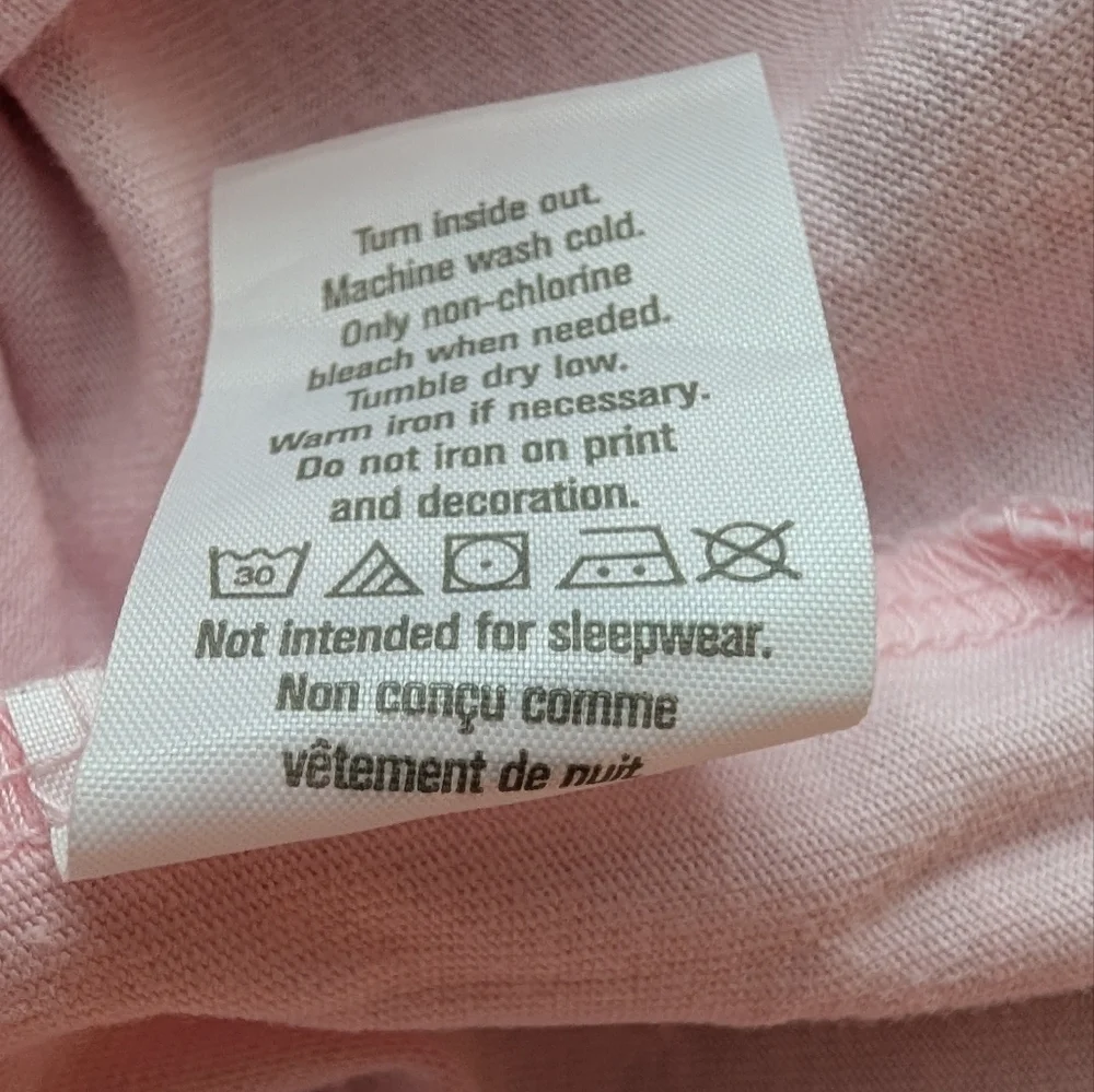 Gymboree Girls Light Pink Penguin Graphic Long Sleeve Tee Cotton Size S (5-6)